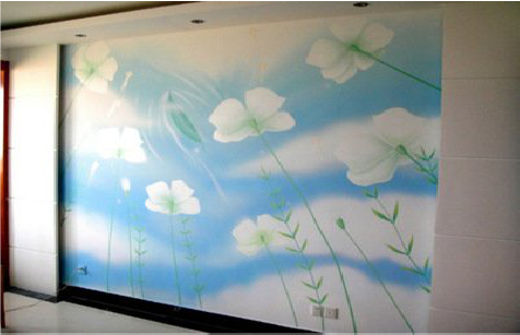 安吉画墙绘怎么画好白云的蓬松感?