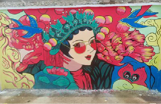 安吉墙体彩绘-网红墙