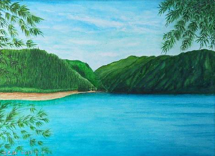 安吉在墙绘中，如何绘画绿水青山？