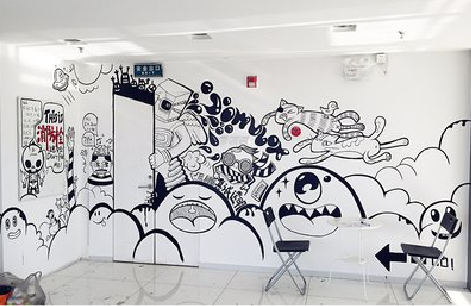 安吉手绘墙并非传统涂鸦。